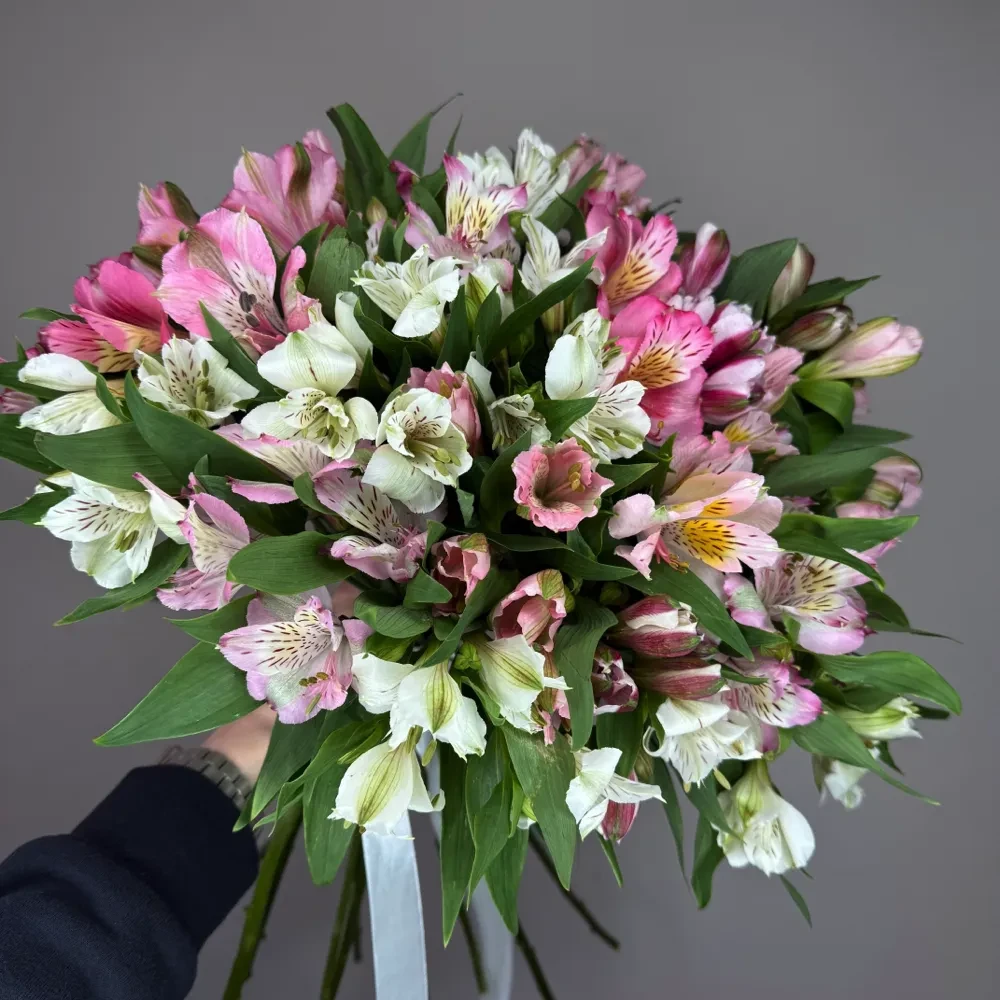 Букет из 21 альстромерии